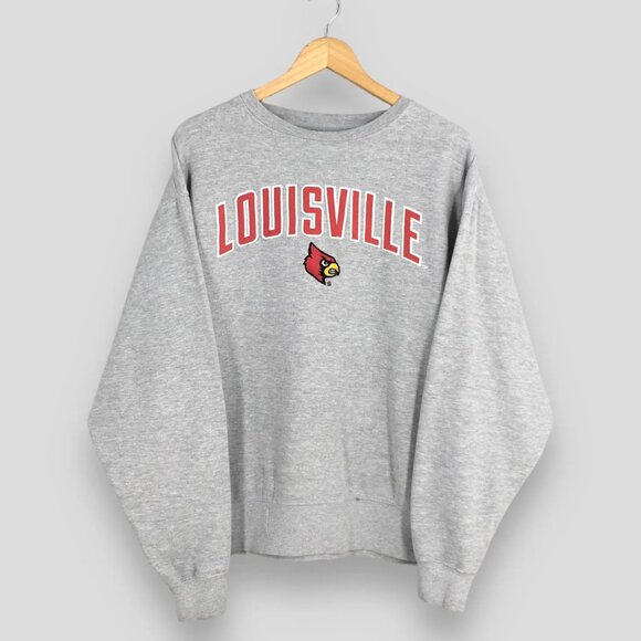 Vintage 90s Louisville Cardinals Football Sweatshirt, University of Louisville - Picture 1 of 2